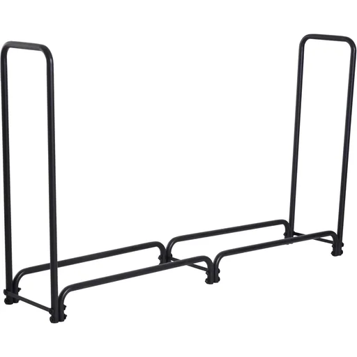 "Kaminholzregal Brennholzregal Feuerholzregal Holzablage Metall 300kg belastbar Schwarz 200 x 39 x 120 cm image"