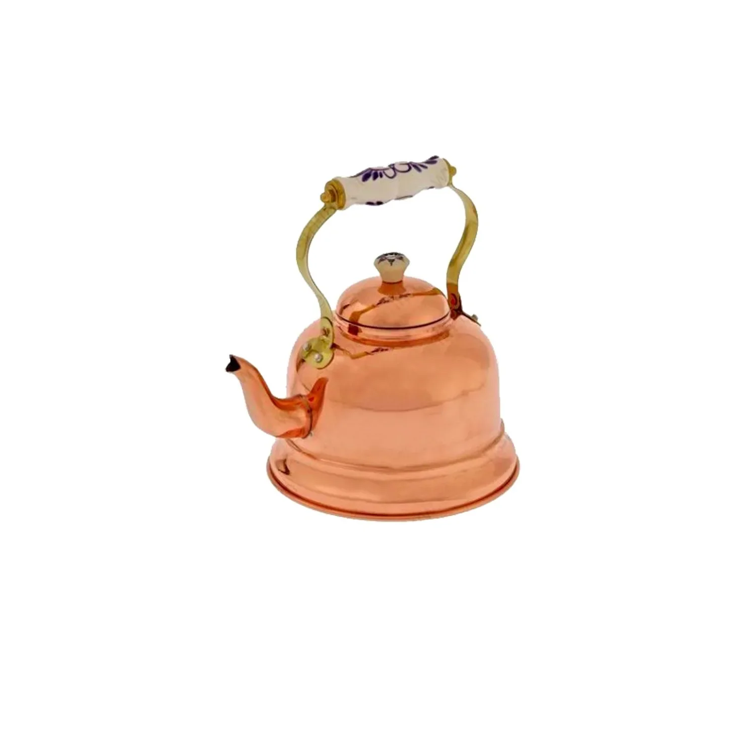 "Wasserkessel, Teekessel - aus Kupfer, mit Porzellanhenkel, 1,5L image"