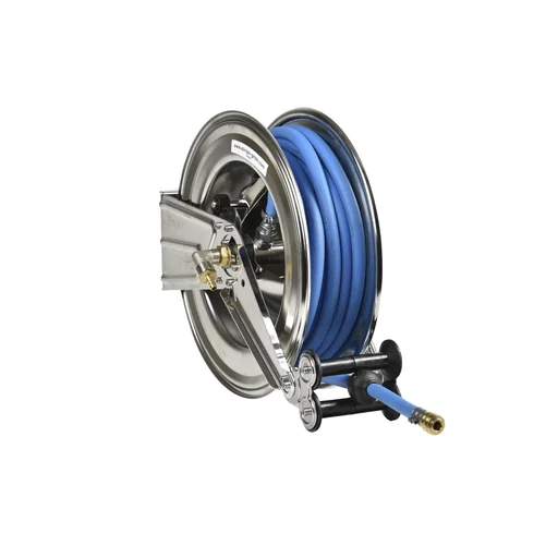 "Schlauchaufroller OSM410 aus Edelstahl mit 20 m PVC-Druckluftschlauch image"