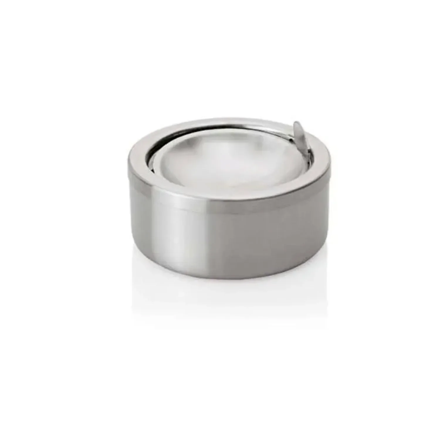 "Aschenbecher, Windaschenbecher - Edelstahl, mit Deckel, 11,5 cm image"