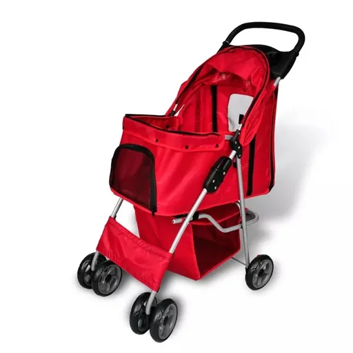 "Kinderwagen für Hund rot image"