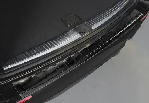 "Ladekantenschutz Edelstahl graphite / black für Mercedes E Klasse W213 T-Model, Baujahr 2016> image"