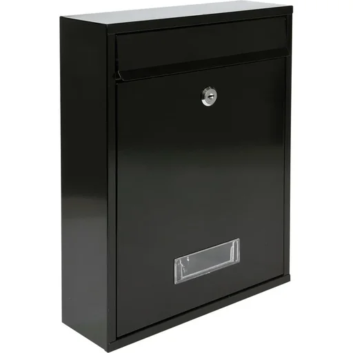 "Briefkasten mit 2 Tasten - schwarz - 360x260x80 mm image"