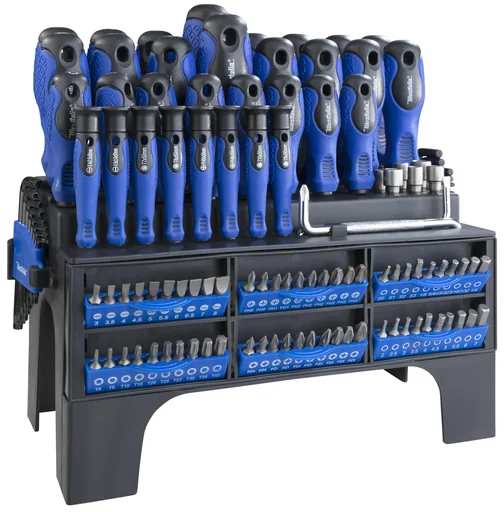 "Schraubendreher- und Bit-Satz mit Halterung 116-teilig image"