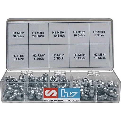 "Profi-Kegelschmiernippelsortiment "Serie H", 110-teilig image"