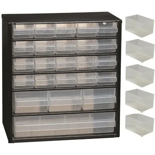 "Schubladenblock mit 24 Schubladen - 33x30,6x15cm MET Loose Insert A8-1 - Kunststoff image"
