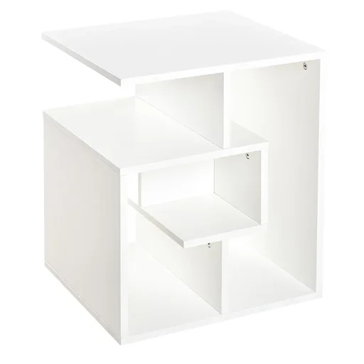 "Beistelltisch Standregal Weiß 45 x 40 x 55 cm image"