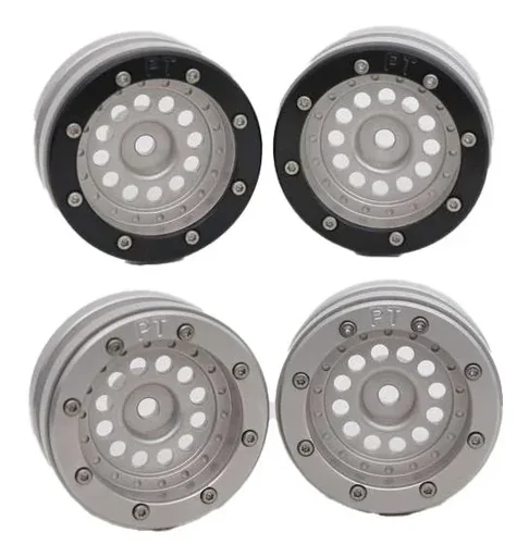 "Beadlock Wheels PT-Bullet Silber/Schwarz 1.9 (2 St.) image"