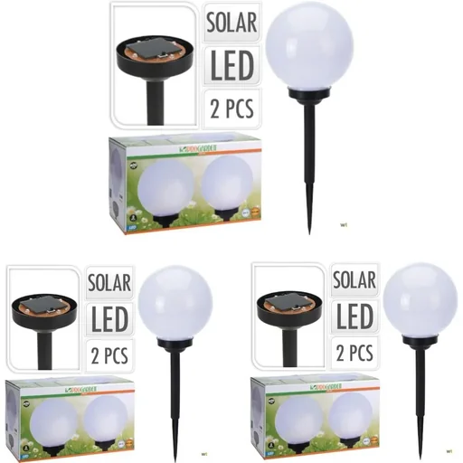"3x Nampook Solar-Gartenlampe 2er-Set - 20cm - On Solar Energy image"