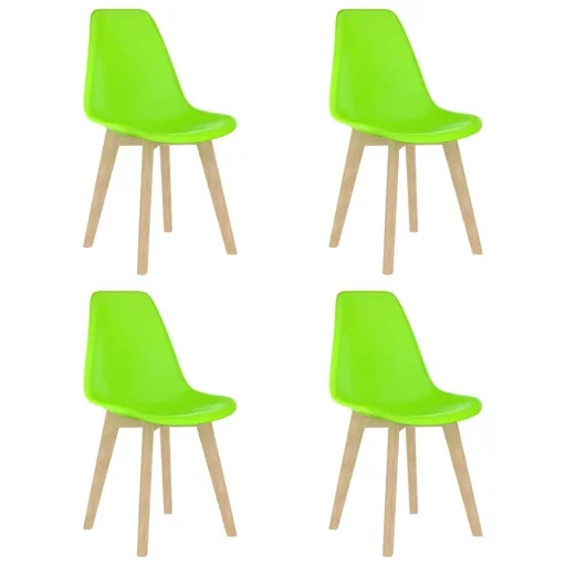 "Esstischstühle 4tlg. Kunststoff grün image"
