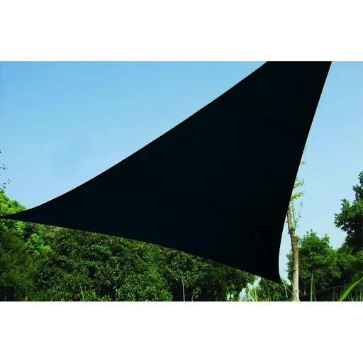"wasserdurchlässiges sonnensegel - dreieckig - 5 x 5 x 5 m - charcoal image"