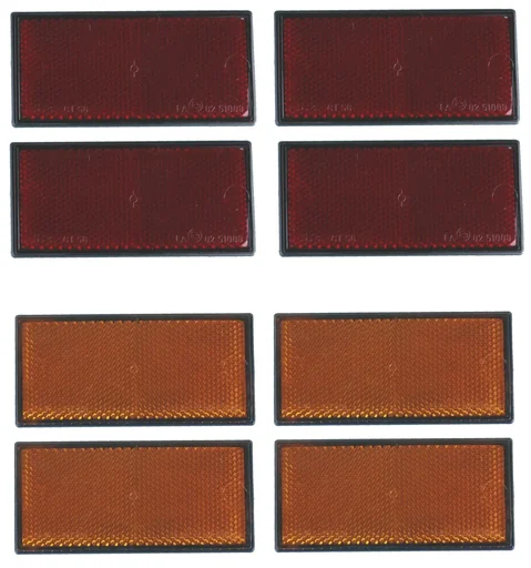 "Rückstrahler, 4 Stück, rot, hinten, 105 x 55 mm image"