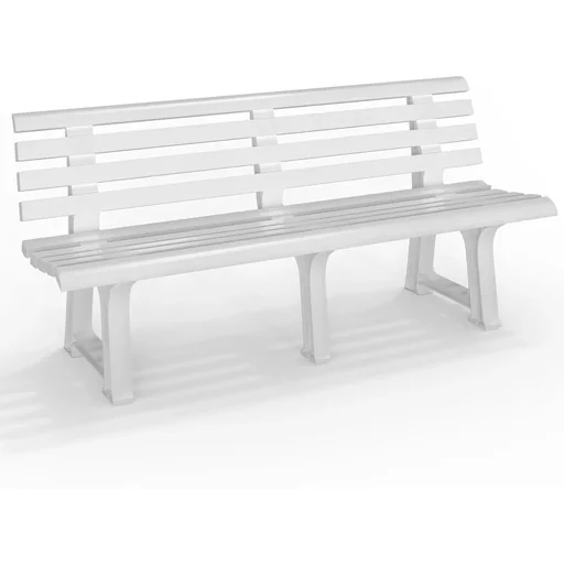 "NL Gartenbank 145x49x74 cm - Weiß- 3 Personen image"