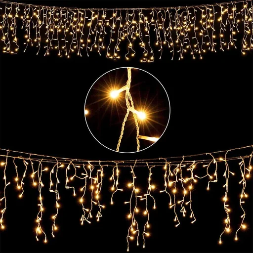 "Eiszapfenbeleuchtung 15m mit 400LEDs - Warm White image"
