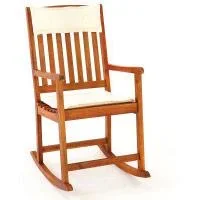 Akazienschaukelstuhl inkl. Kissen