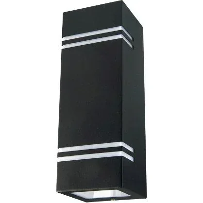 "VT-7662 Wandleuchte für Außen Auf/Ab - GU10 - Edelstahl - Schwarz - IP44 image"