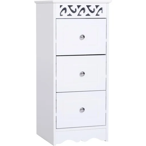 "Badschrank Wäscheschrank Küchenschrank Aktenschrank MDF Weiß 29,8 x 29,8 x 68,5 cm image"