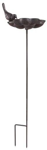 "Vogeltränke mit Erdspieß, Gusseisen, Vogeldesign image"