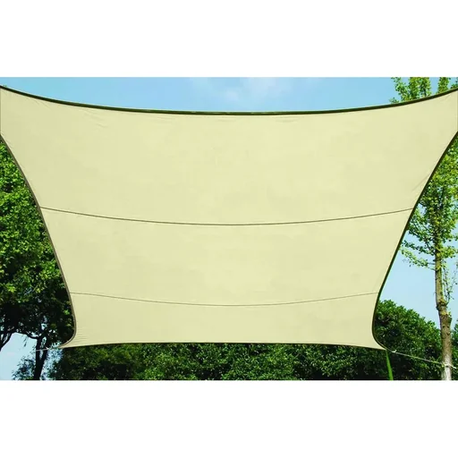 "wasserdurchlässiges sonnensegel - quadratisch - 3.6 x 3.6 m - champagne image"