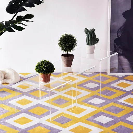 "Beistelltisch 3er-Set Couchtisch Satztisch Sofatisch Glastisch klar image"