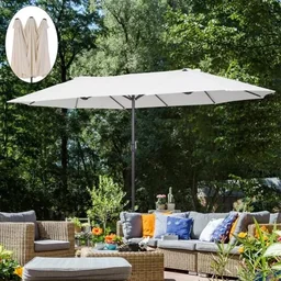 Sonnenschirm Gartenschirm Marktschirm Doppelsonnenschirm Terrassenschirm mit Han