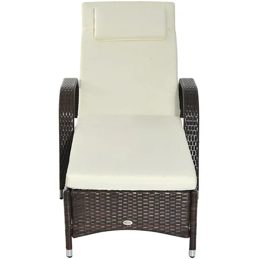 "Mobile Gartenliege Kaffeebraun Rattanliege Polyrattan image"