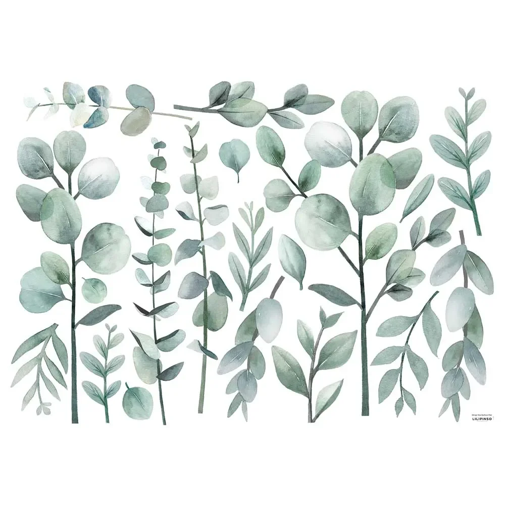"Lilipinso Wandsticker L Eucalyptuszweige zartgrün image"