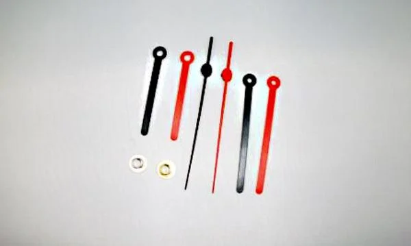 Zeigersatz lang 2-farbig passend zum DCF-Funkuhrwerk