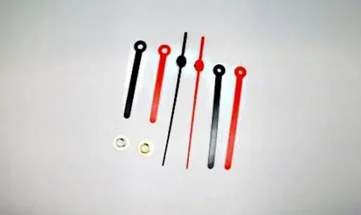 "Zeigersatz lang 2-farbig passend zum DCF-Funkuhrwerk image"