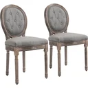Esszimmer-Stuhlgarnitur 2-teilig, grau