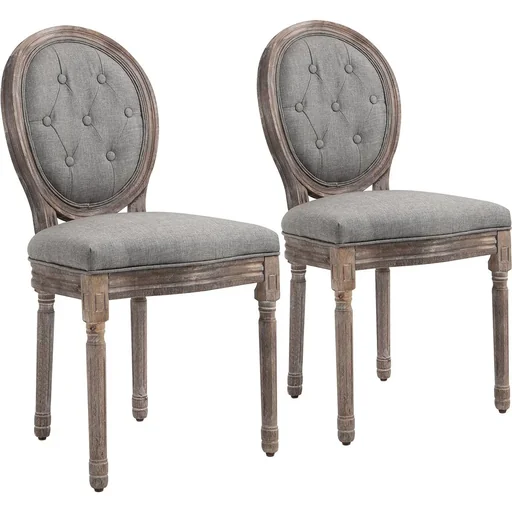 "Esszimmer-Stuhlgarnitur 2-teilig, grau image"