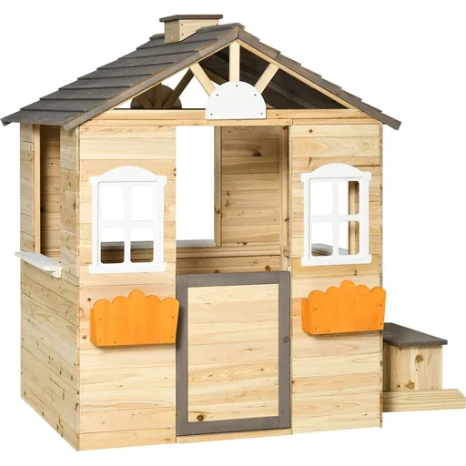 "Spielhaus - Kinder 3-7 Jahre - Kiefernholz - 113 x 94 x 134,5 cm image"