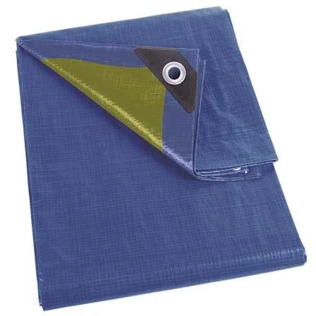 ABDECKPLANE - BLAU/KHAKI - STARK - 12 x 15 m