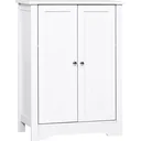 Kommode Badezimmerschrank Badschrank Badregal Standschrank 3 verstellbare Regale Holz Weiß 60 x 30 x 80 cm