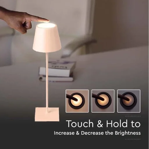 "VT-7703 Tischleuchte - 3000K - Dimmbar durch Berührung - Wiederaufladbar - Gold image"