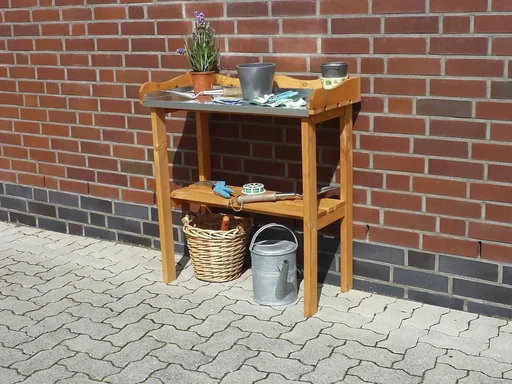"Pflanztisch mit verzinkter Arbeitsfläche image"