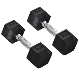 2er-Set Gummi-Hantel 4 KG Fitness Hantel Kurzhantel für Trainingsraum Büro sechs