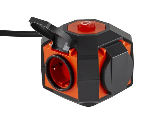 "4-fach Steckdosenwürfel Powerglobe für Hobby und Werkstatt IP44 image"
