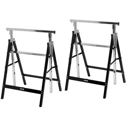 "Satz von 2 höhenverstellbaren Böcken - max. 200kg pro Stück - verstellbar von 79 bis 130cm image"