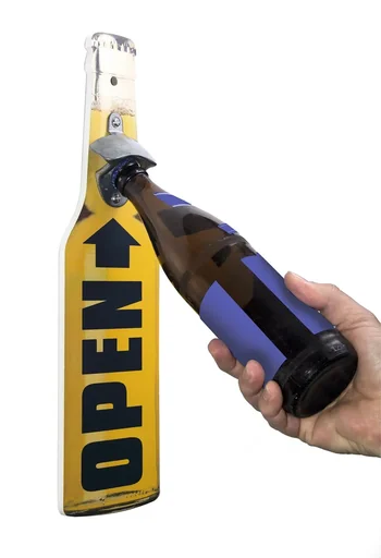 "Wandflaschenöffner, gelb image"