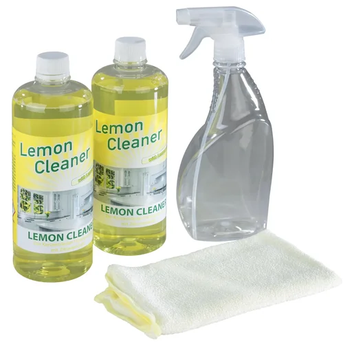 "Zitronen-Reiniger, 2 x 750 ml, mit Sprühflasche und Mikrofasertuch image"
