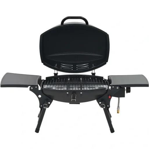 "Gasgrill mit Kochzone schwarz image"