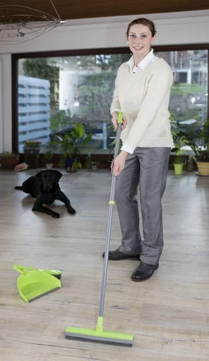 "Gummibesen Set, 3teilig - farblich sortiert, Wischbesen + GRATIS Kehrschaufel image"