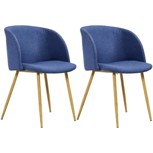 "Esszimmerstühle 2-Sitzer Stoff blau image"