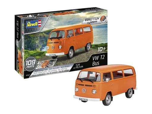 "Modellbausatz VW T2 Bus im Maßstab 1:24 incl. Kleber, Pinsel und Hauptfarben - 109 Teile image"