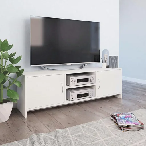 "TV-Schrank 120x30x37,5 cm Spanplatte weiß image"