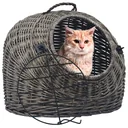 Katzentransportwagen 45x35x35 cm natur
