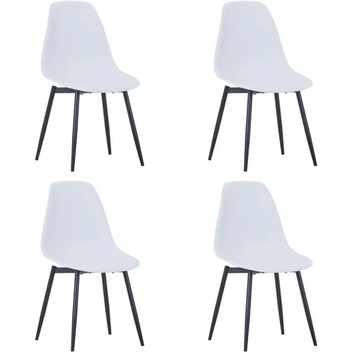 "Esszimmerstühle 4 Stück PP weiß image"