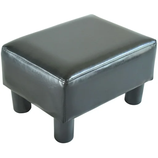 "Fußhocker Sitzbank aus Kunstleder schwarz image"