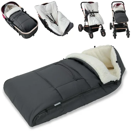 "Baby-Fußsack anthrazit 93x56cm g image"